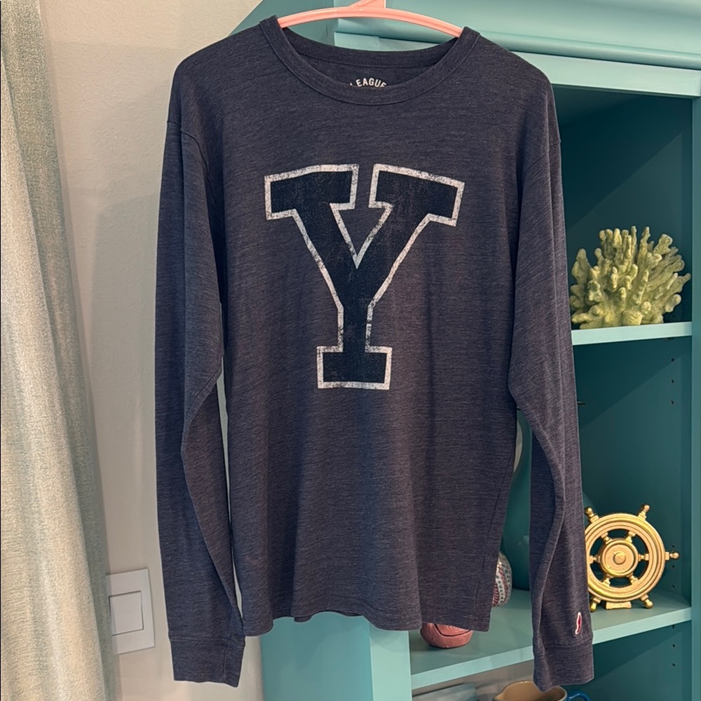 Navy Yale League Long Sleeve Shirt Small